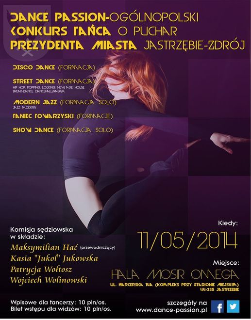 Dance Passion: Ogólnopolski Konkurs Tańca o Puchar Prezydenta Miasta, Materiały prasowe