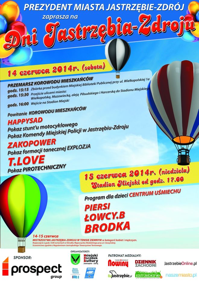 Dni Jastrzębia 2014: Happysad, Zakopower, T.Love, Piersi, kabaret Łowcy. B oraz Monika Brodka  , Materiały prasowe