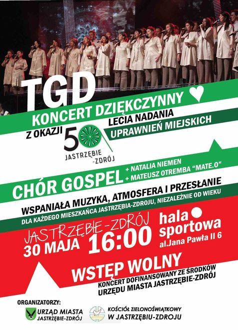 Koncert gospel z okazji 50-lecia miasta, Materiały prasowe