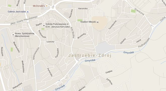 Miasto przymierza się do budowy dodatkowych pasów ruchu na ul. Podhalańskiej, google.maps.pl