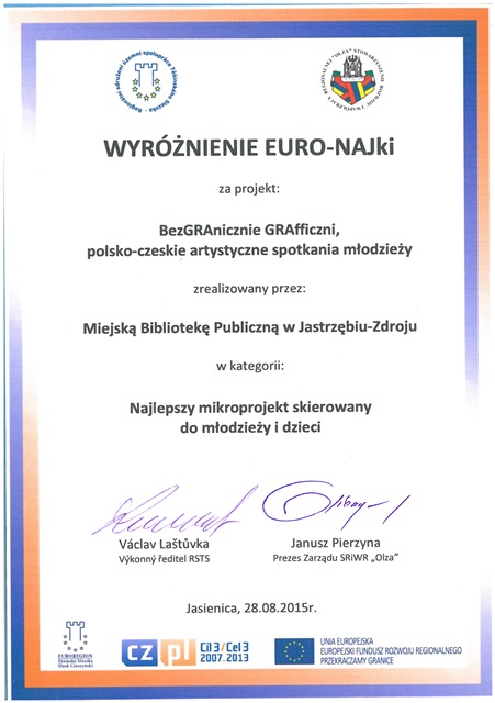 Biblioteka nagrodzona za polsko-czeski projekt, materiały prasowe