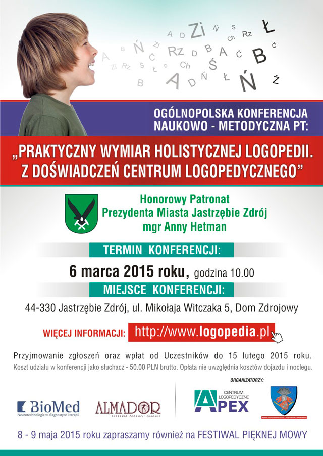 Ogólnopolska Konferencja Logopedyczna odbędzie się w Jastrzębiu-Zdroju, materiały prasowe
