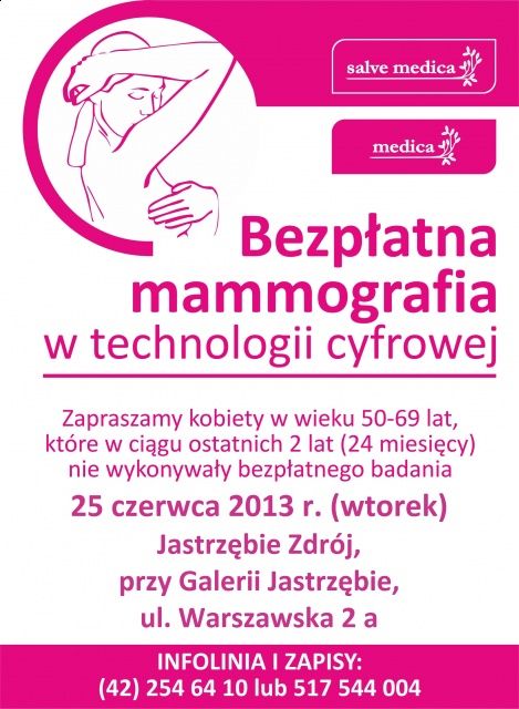 Bezpłatna mammografia: przyjdź i zbadaj się, Materiały prasowe