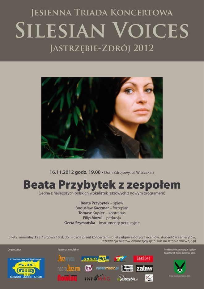 Silesian Voices: na zakończenie wystąpi Beata Przybytek, Materiały prasowe