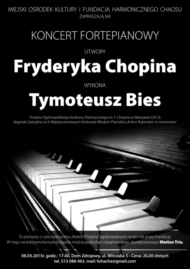 Posłuchaj Chopina w wykonaniu Tymoteusza Biesa, materiały prasowe