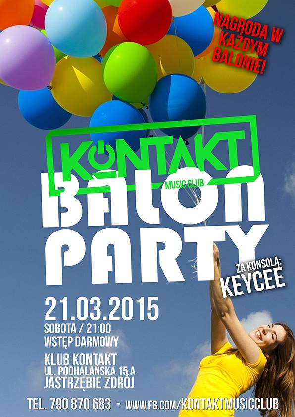 Balon Party w Clubie Kontakt, materiały Club Kontakt
