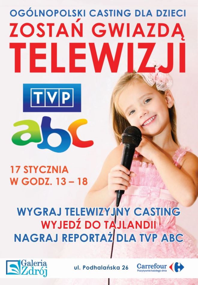 Wielki casting na małego reportera TVP ABC w Galerii Zdrój , materiały prasowe