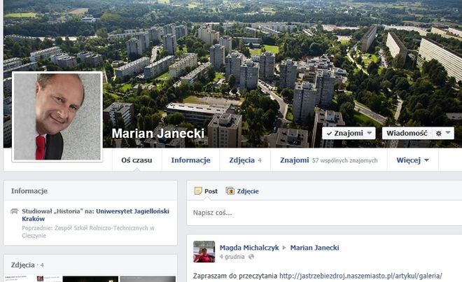 Lans na Facebooku: czy dotyczy polityków z naszego miasta?, facebook