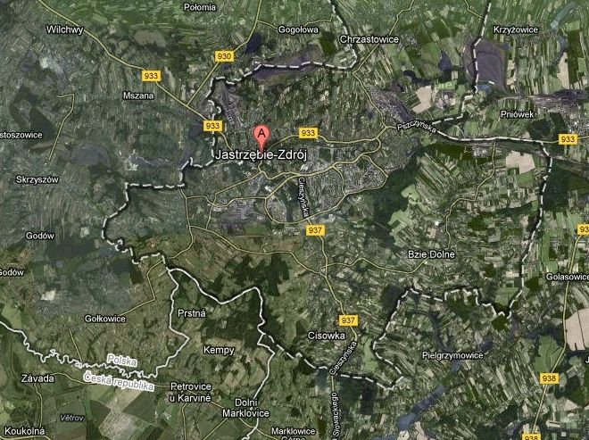 Jastrzębie aktualizuje przebieg granic. Czy mieszkańcy zmienią adres?, www.maps.google.pl